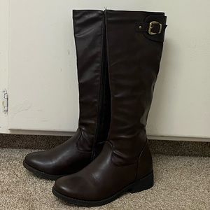 Dark brown knee high boots